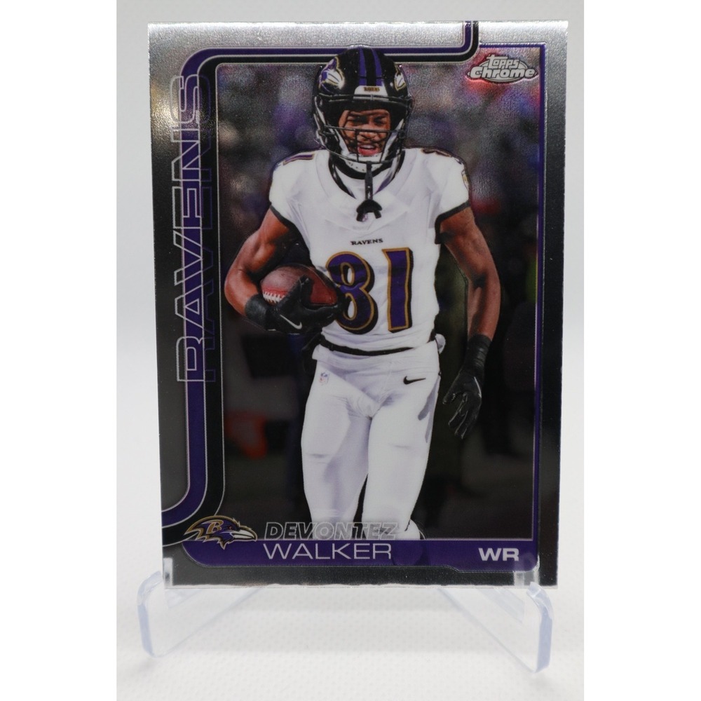 2025 Topps Chrome Football Base #26 Devontez Walker Ravens